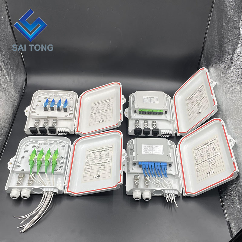 中国工場 48 コア ftth ボックス plc スプリッタ 4 トレイ光配電ボックス 2 で 8 ポート NAP 光ファイバ機器用