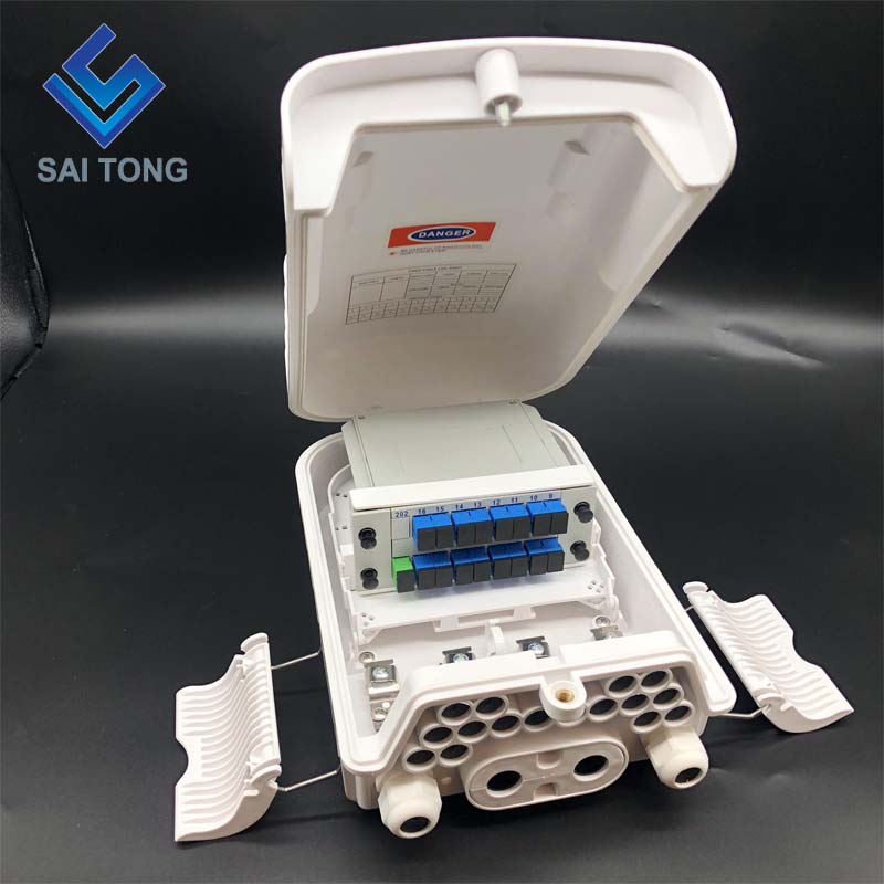 Saitong 16 コア光ファイバークロージャーボックス PLC FTTH FTTX FTTP ファイバー終端ボックス IP65 屋外光ファイバージョイントボックス新スタイル