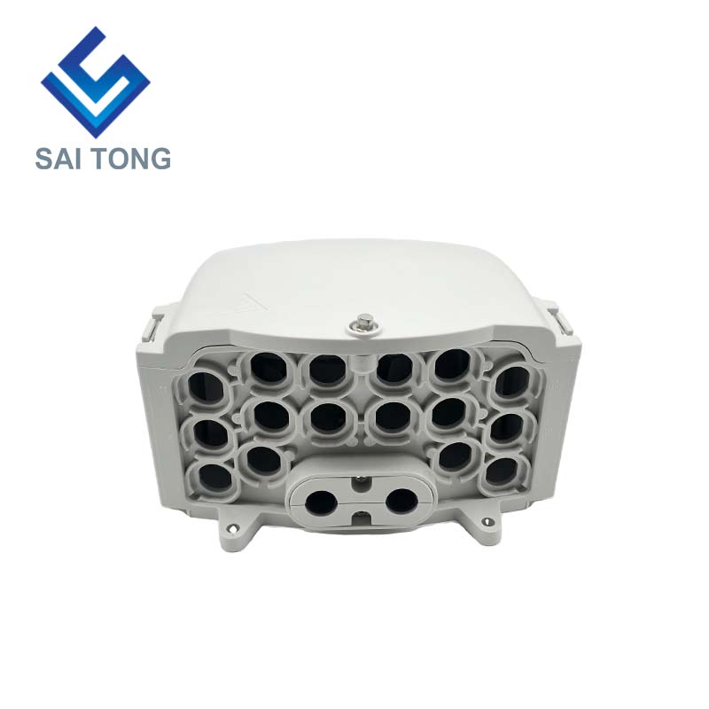 FTTH Saitong IP65 16 コア光ファイバー端子ボックス PC + ABS 素材屋外 16 ポート配電ボックス 2 トレイ