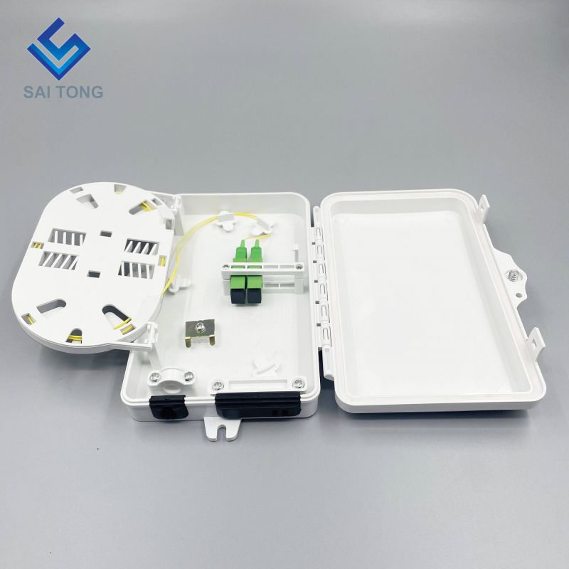 IP65 供給 1/2 ポートミニ FTTH 光ファイバボックス屋外プラスチック 2 コアファイバ端子箱 SC LC アダプタ