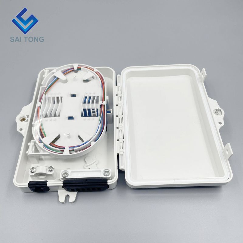 Saitong 1/6 ポート FTTH FTTX 6 コア光ファイバー配電ボックス PLC サポートボックス ABS 光ボックス