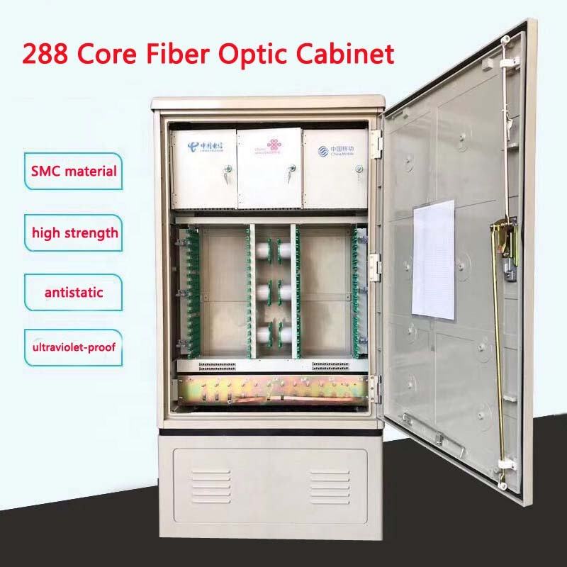 SaiTong FTTH スプライス 288 コアファイバー光 SMC キャビネット防水 IP55 smc ファイバーキャビネット標準またはカスタマイズのサポート