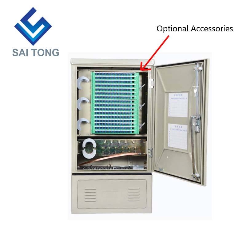 SaiTong FTTH 144 コアクロスコネクトキャビネットの通信機器 SMC 屋外防水 IP55 144 コア光ファイバキャビネット ODF