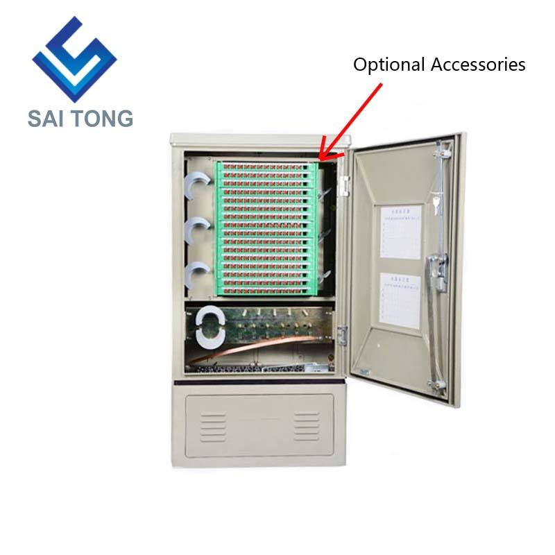 SaiTong FTTH 144 コアクロスコネクトキャビネットの通信機器 SMC 屋外防水 IP55 144 コア光ファイバキャビネット ODF