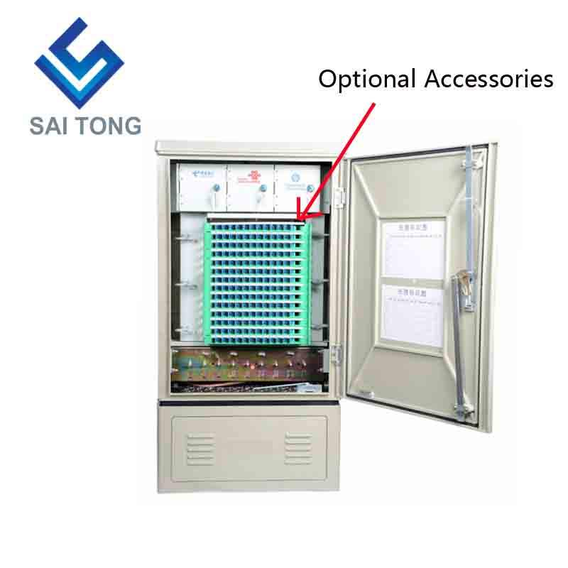 SaiTong FTTH 144 コア光配電キャビネット屋外防水 IP55 144 コア光ファイバキャビネット ODF ODB